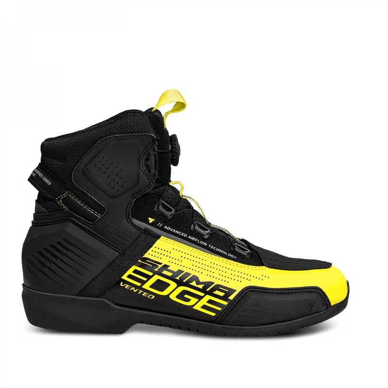 Motorcykelstøvler Shima Edge Vent, Sort/Fluo Gul