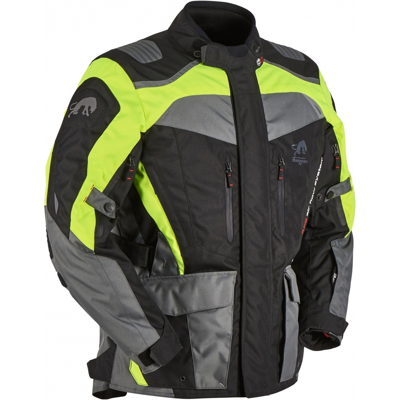 Furygan Apalaches sort-fluogul motorcykeljakke