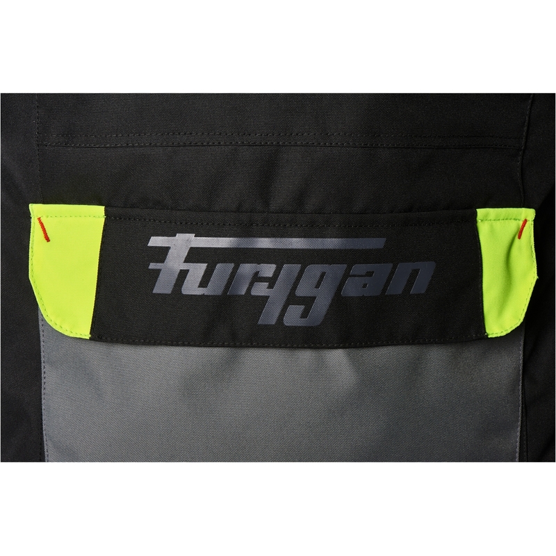 Furygan Apalaches sort-fluogul motorcykeljakke