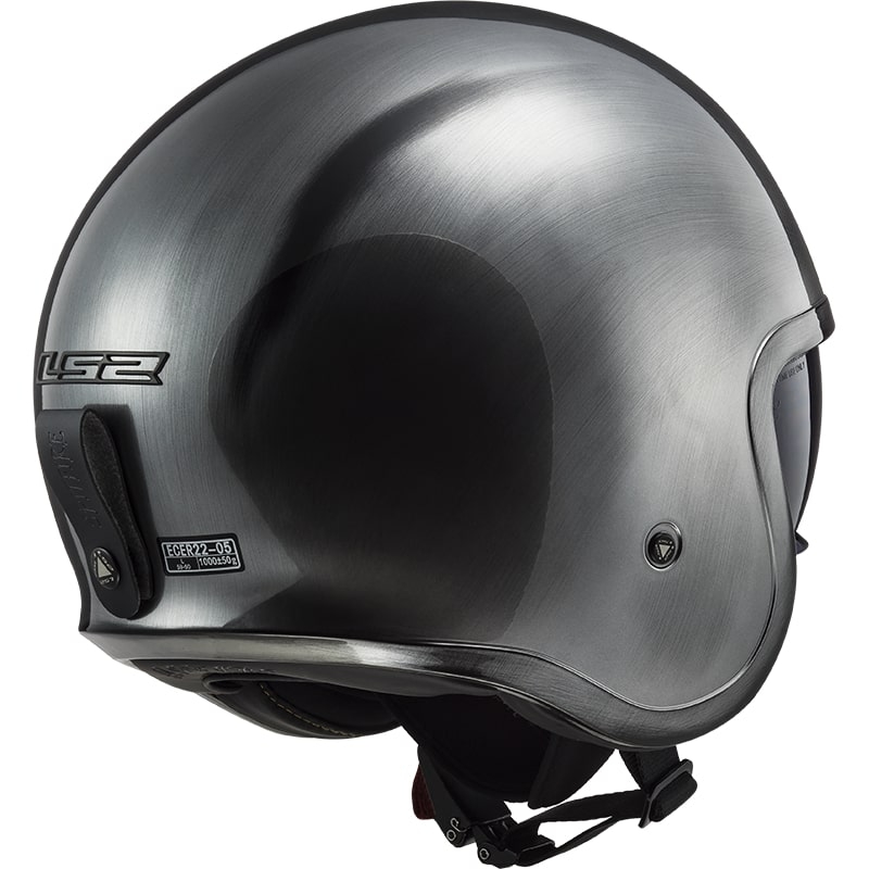 LS2 OF599 Spitfire Jeans Titanium åben motorcykelhjelm