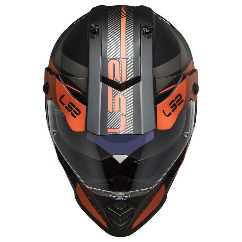 Endurohjelm LS2 MX436 Pioneer Evo Adventurer sort-orange mat