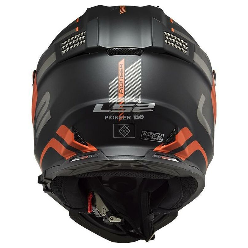 Endurohjelm LS2 MX436 Pioneer Evo Adventurer sort-orange mat