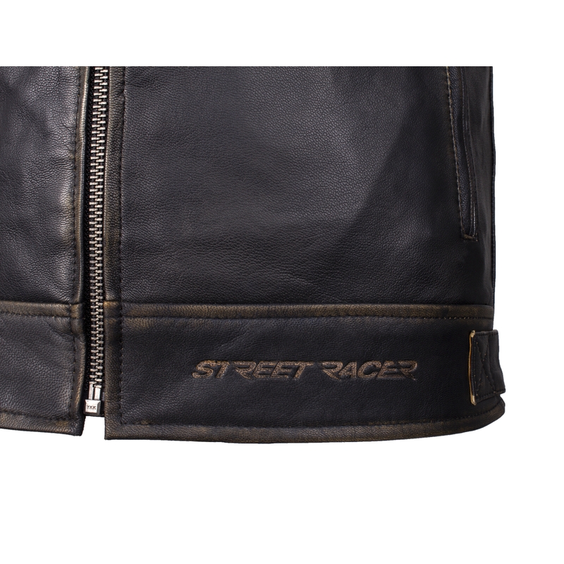 Street Racer Tribe Retro brun motorcykeljakke