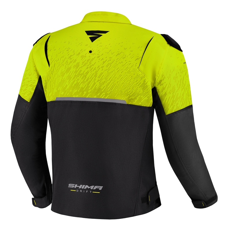 Motorcykeljakke Shima Drift sort-fluogul