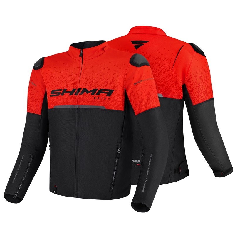 Motorcykeljakke Shima Drift sort-rød