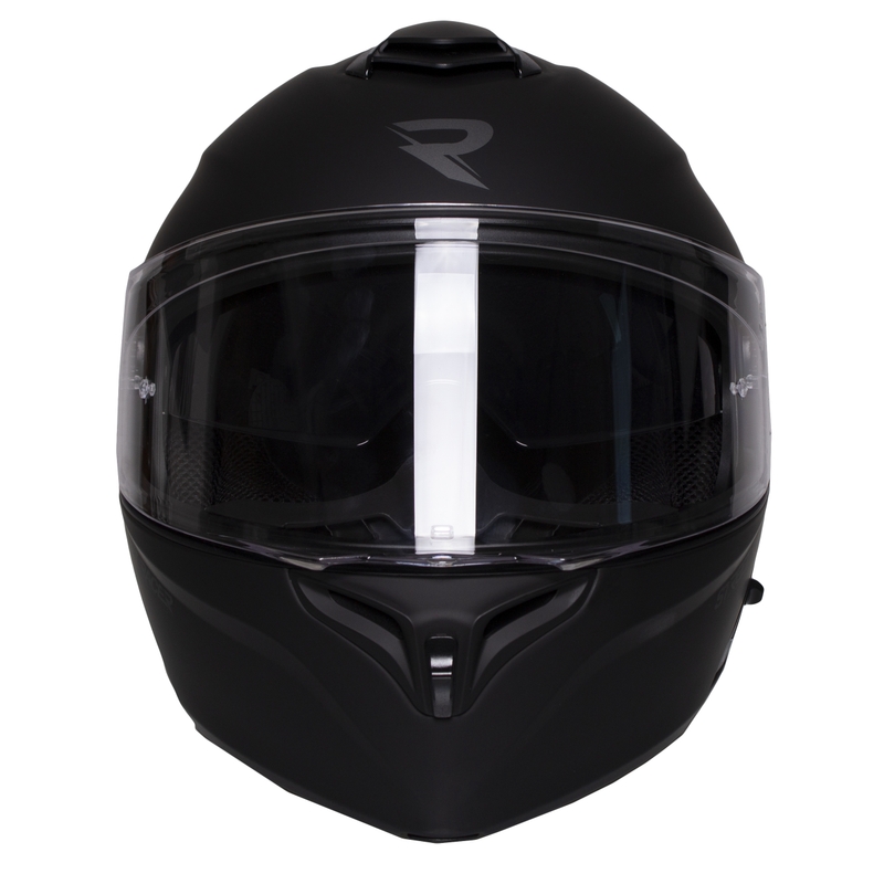 Street Racer Ranger sort mat flip-up motorcykelhjelm