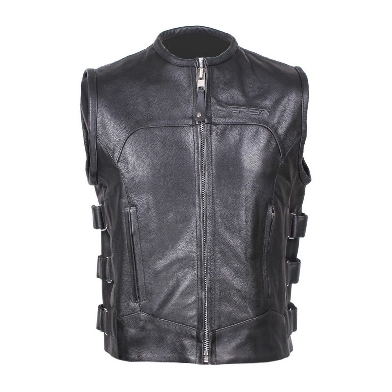 Læder motorcykelvest RSA Biker