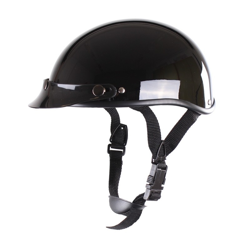 Motorcykelhjelm RSA Chopper sort blank