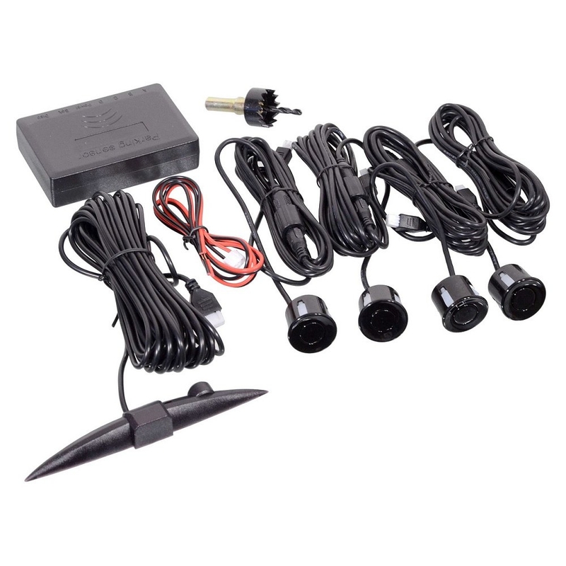 Parkeringsassistent 4 sensorer LED-display