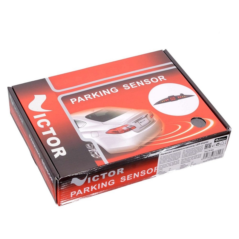 Parkeringsassistent 4 sensorer LED-display