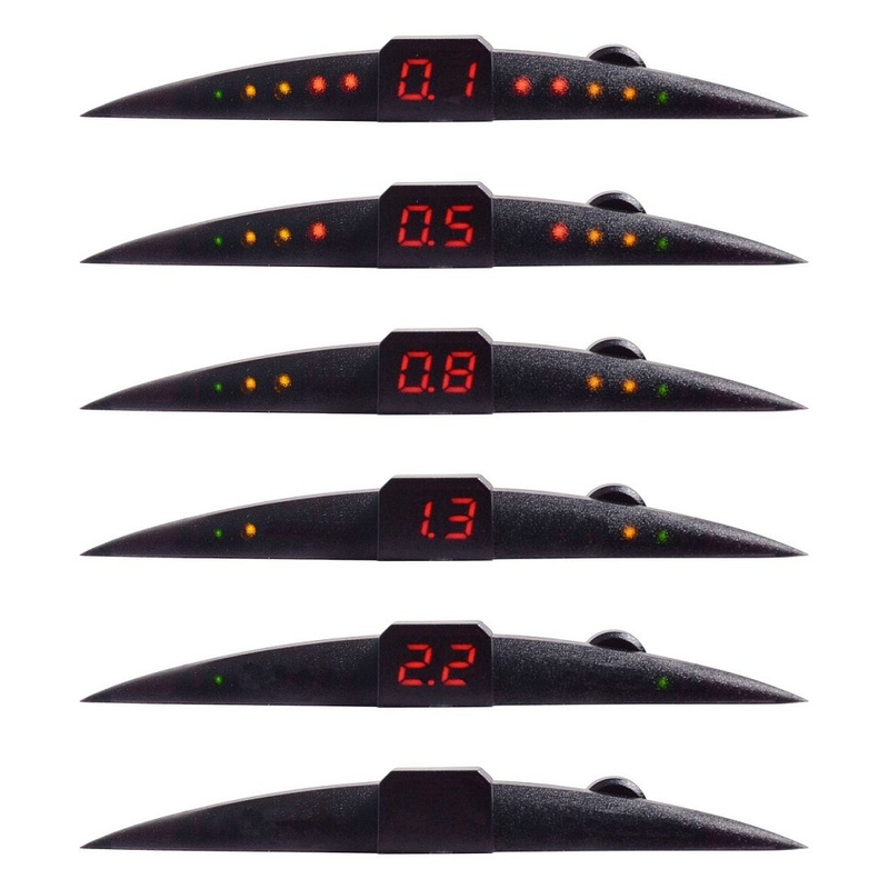 Parkeringsassistent 4 sensorer LED-display