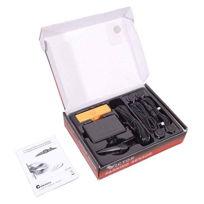 Parkeringsassistent 4 sensorer LED-display