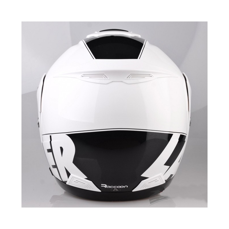 Vyklápěcí přilba na motorku Lazer Lugano Raccoun bílo-černá