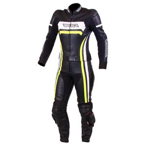 RSA Virus Black-White-Fluo Yellow motorcykeloverall til kvinder udsalg