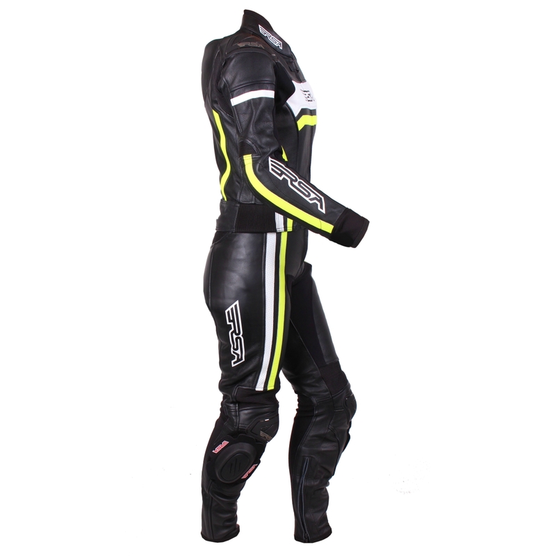 RSA Virus Black-White-Fluo Yellow motorcykeloverall til kvinder udsalg