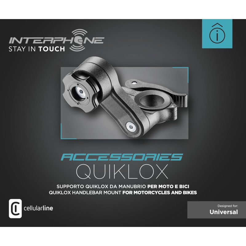 Interphone Quiklox quick release styrholder sort