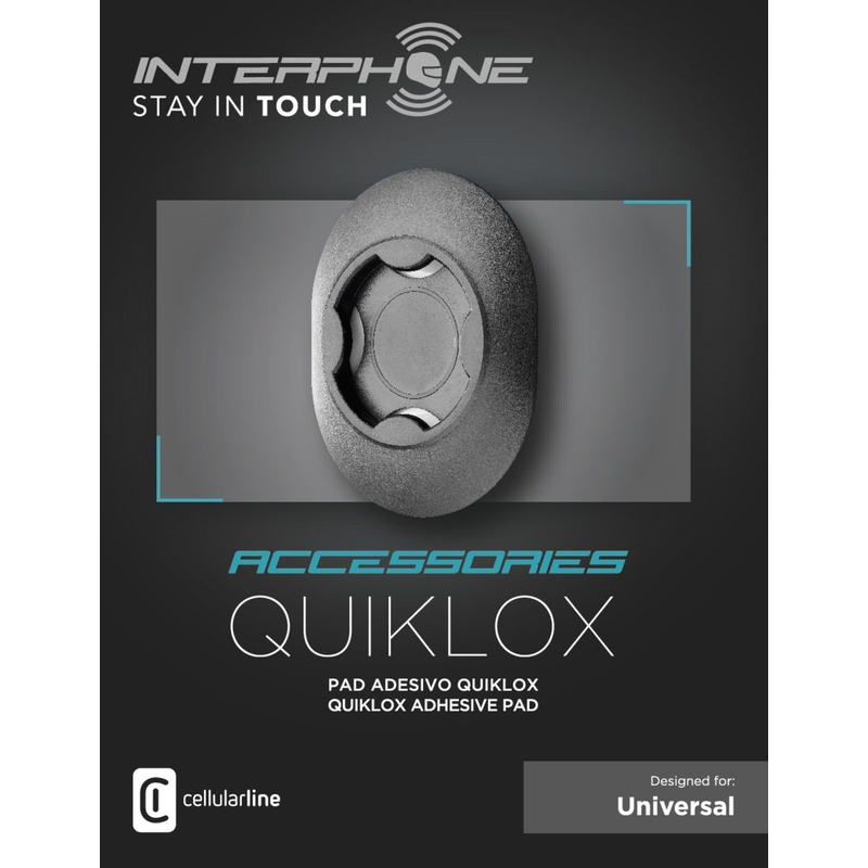 Interphone SMQUIKLOXPAD klæbebase til QUIKLOX-holdere sort