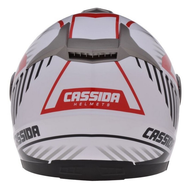 Cassida Magnum sort-hvid-rød motorcykelhjelm