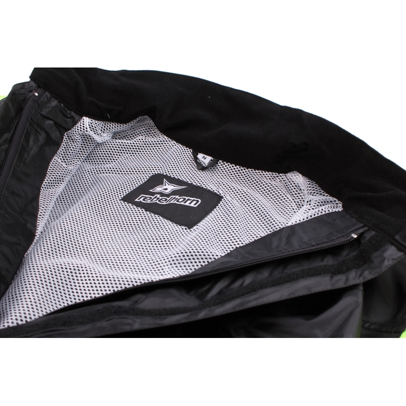 Rebelhorn Rain fluogul motorcykelregnjakke