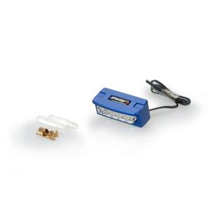 Světlo na držák SPZ PUIG FLASH modrá alu s LEDs