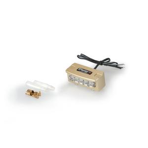 Světlo na držák SPZ PUIG FLASH zlatá alu s LEDs