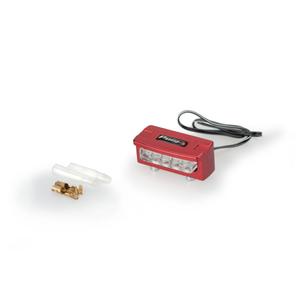 Světlo na držák SPZ PUIG FLASH červená alu s LEDs