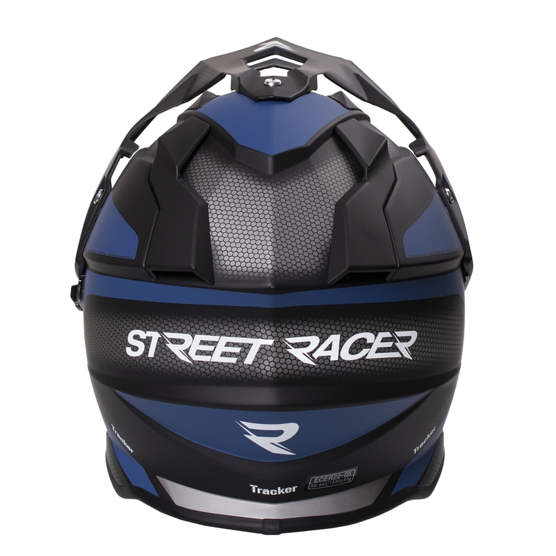 Endurohjelm Street Racer Tracker sort-blå