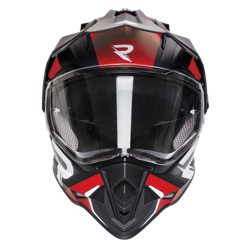 Enduro-hjelm Street Racer Tracker sort-rød