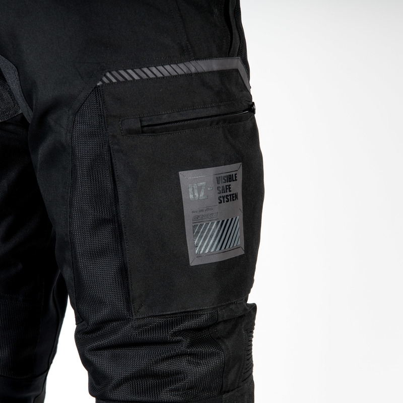 Ozone Flow Black Cropped Motorcycle Pants udsalg