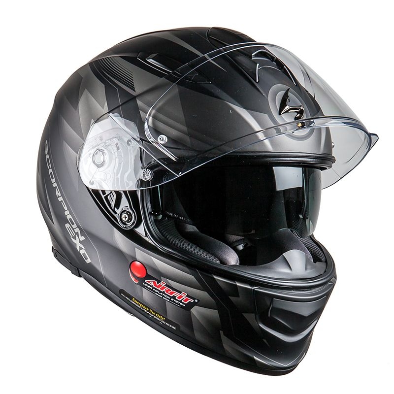 Moto integrální přilba Scorpion EXO-510 Air Scale černo-stříbrná výprodej