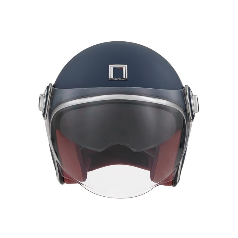 Åben motorcykelhjelm NOX PREMIUM Heritage blå