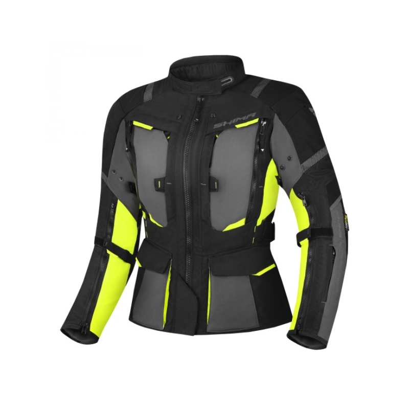 Shima Hero 2.0 Black-Gray-Fluo Yellow motorcykeljakke til kvinder