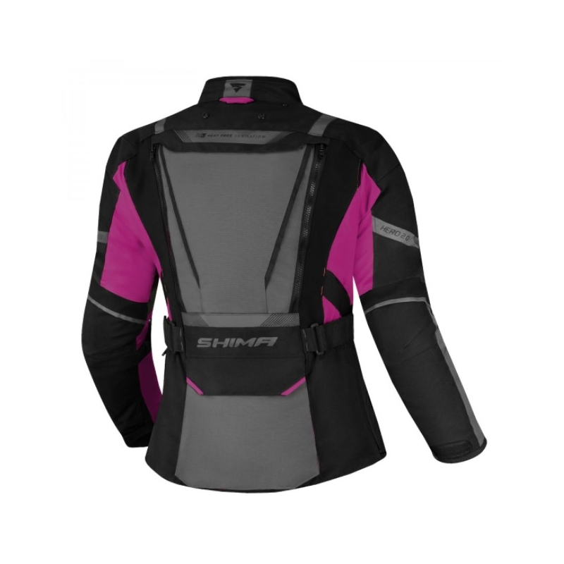 Shima Hero 2.0 motorcykeljakke til kvinder Sort-grå-pink