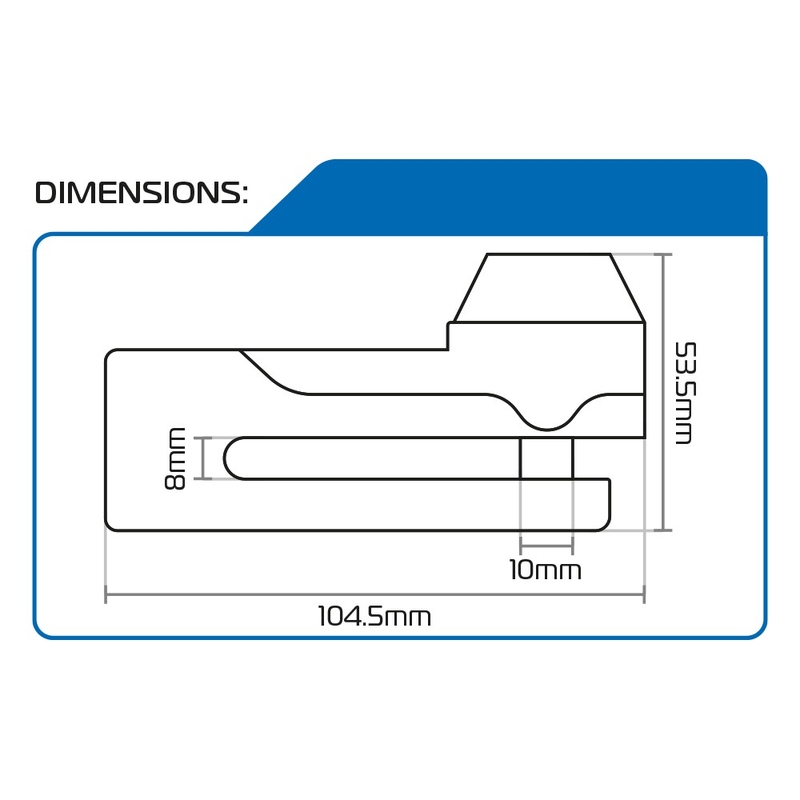 Skivebremselås Oxford Titan sort