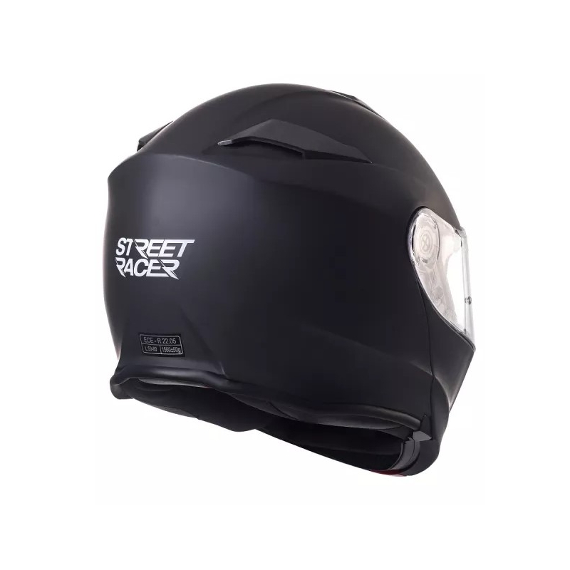 Street Racer SR V1 motorcykelhjelm sort mat