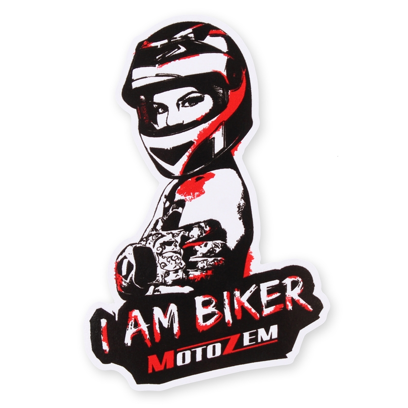 MotoZem I Am Biker Sticker - Kvinde