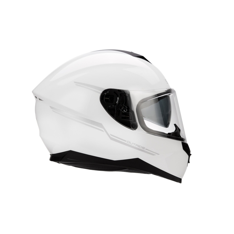 Motorcykelhjelm med headset SENA Outride blank hvid