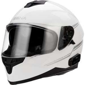 Motorcykelhjelm med headset SENA Outride blank hvid