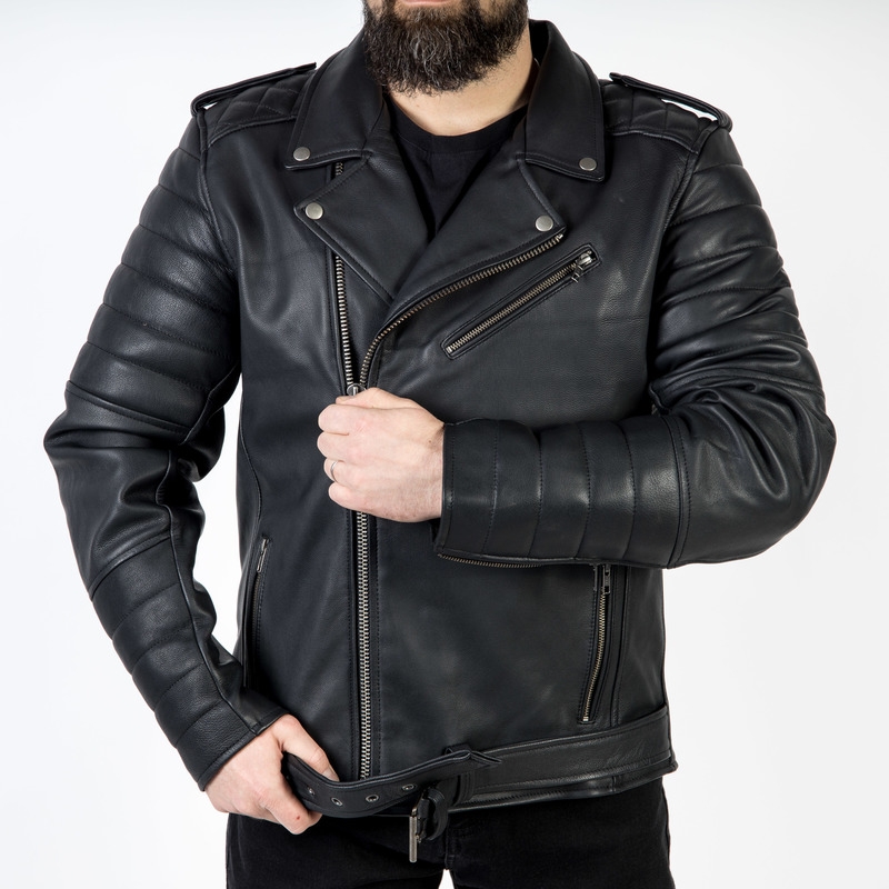 Ozone Ramones moderne sort motorcykeljakke udsalg