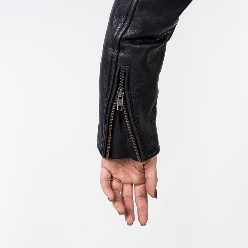 Ozone Ramones Modern Black motorcykeljakke til kvinder udsalg