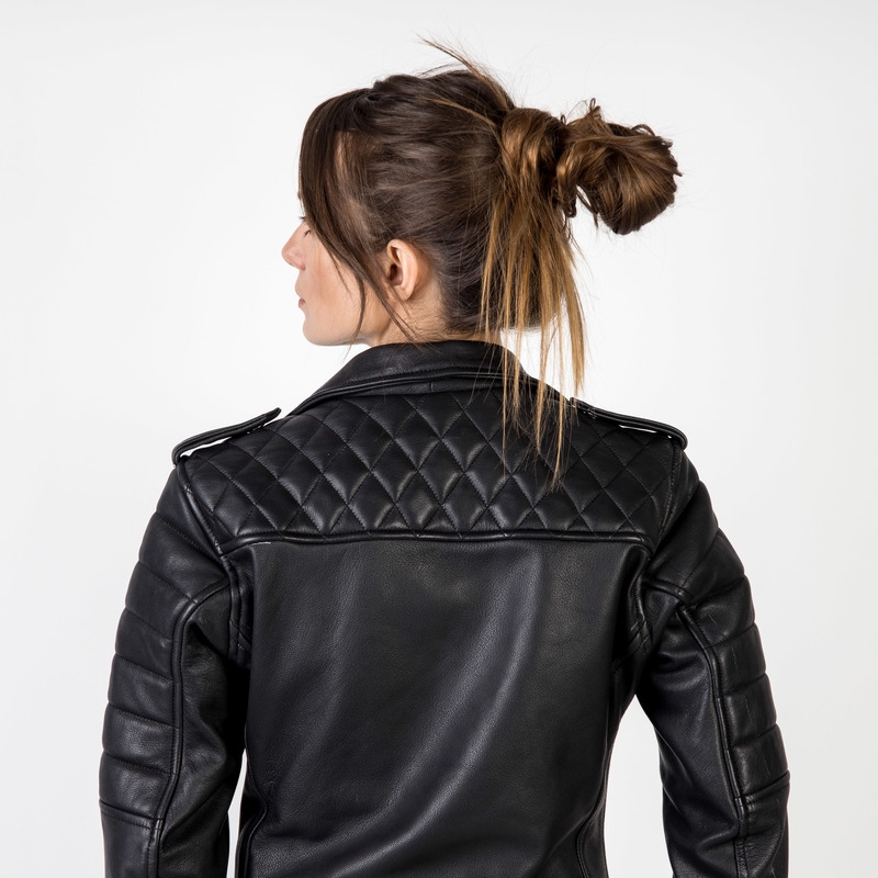 Ozone Ramones Modern Black motorcykeljakke til kvinder udsalg