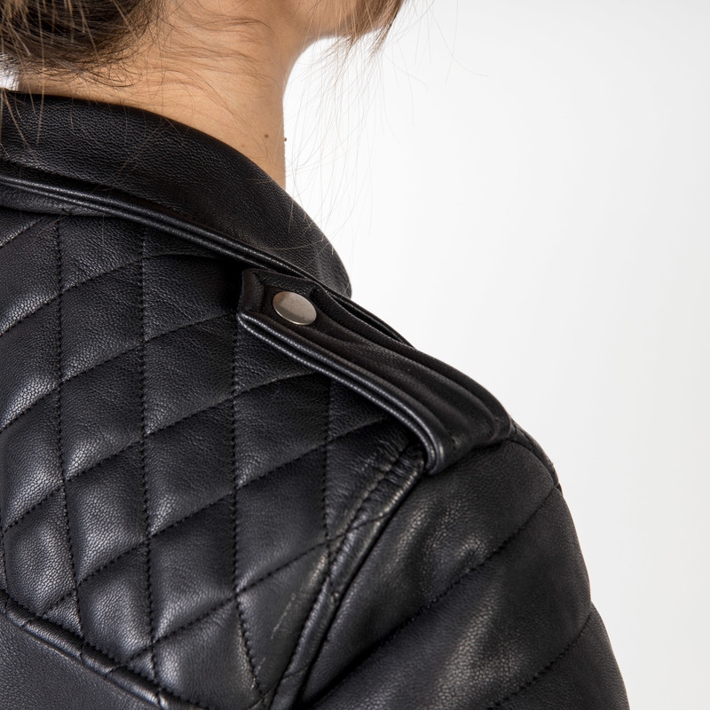 Ozone Ramones Modern Black motorcykeljakke til kvinder udsalg