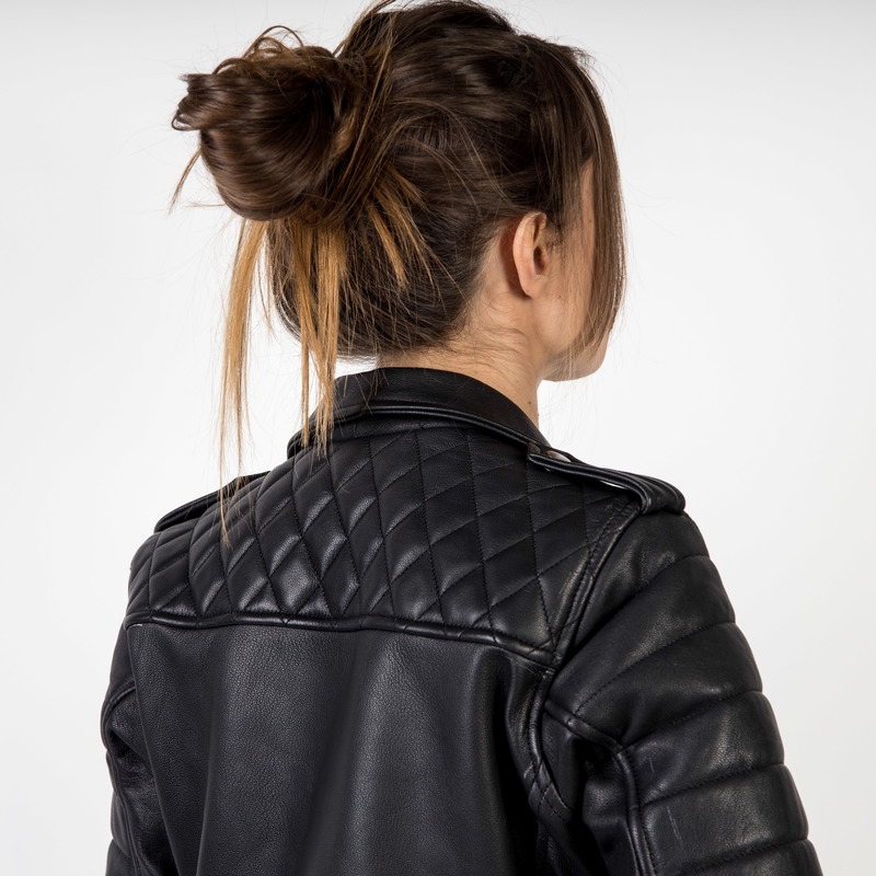 Ozone Ramones Modern Black motorcykeljakke til kvinder udsalg