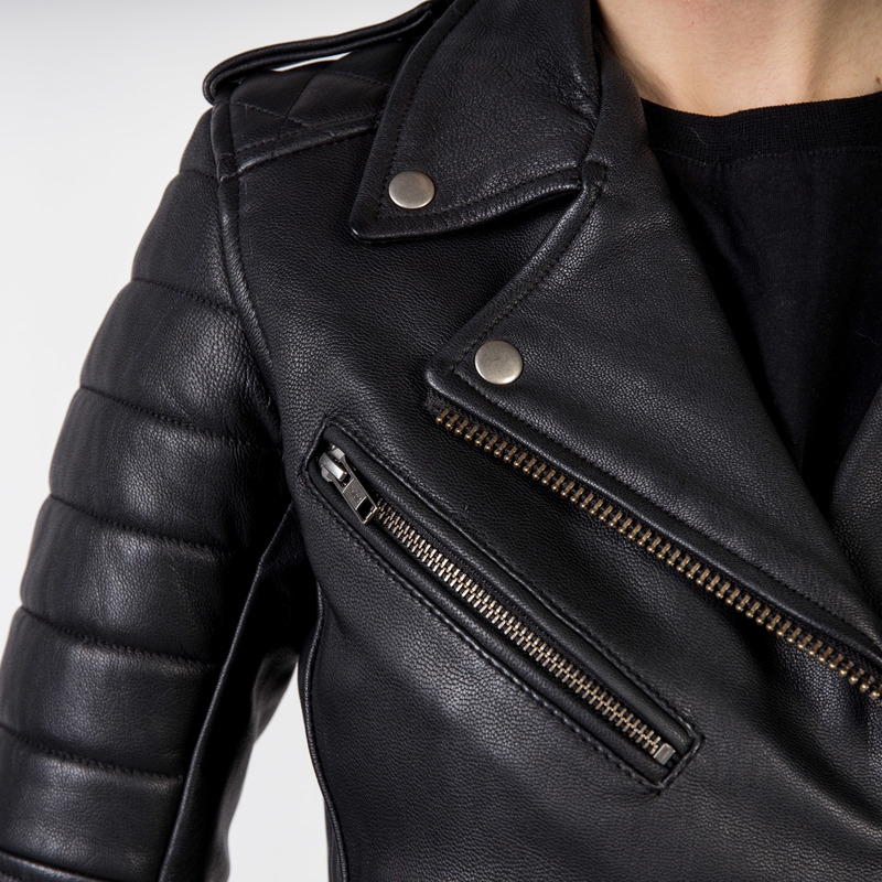 Ozone Ramones Modern Black motorcykeljakke til kvinder udsalg