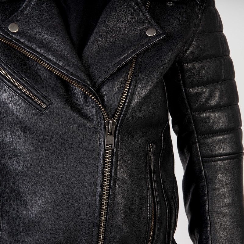 Ozone Ramones Modern Black motorcykeljakke til kvinder udsalg