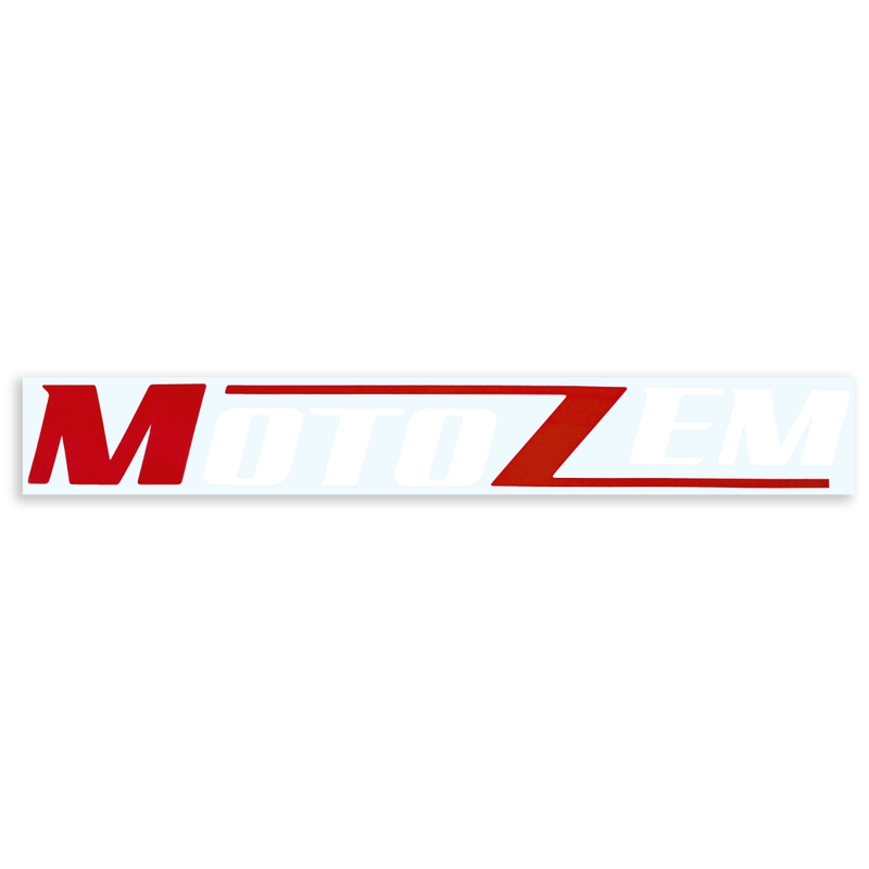 MotoZem logo klistermærke hvid