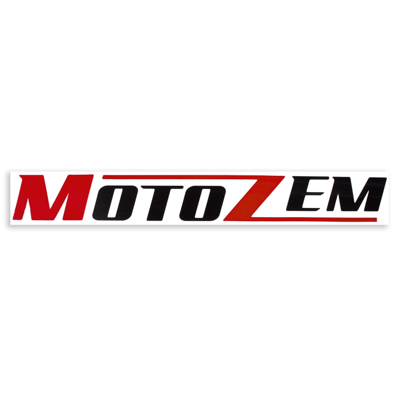 MotoZem logo klistermærke sort