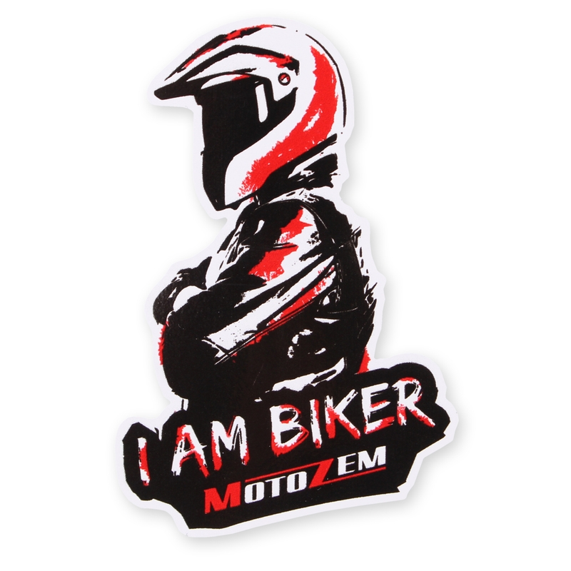 MotoZem I Am Biker Sticker - Man maxi