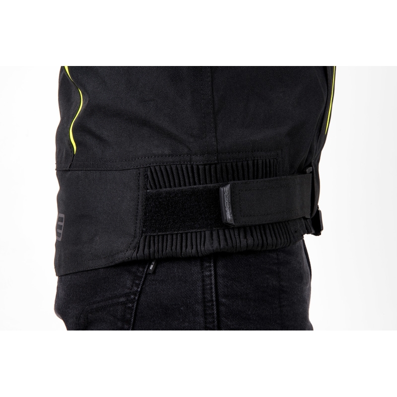 Ozone Delta IV motorcykeljakke sort-fluo gul