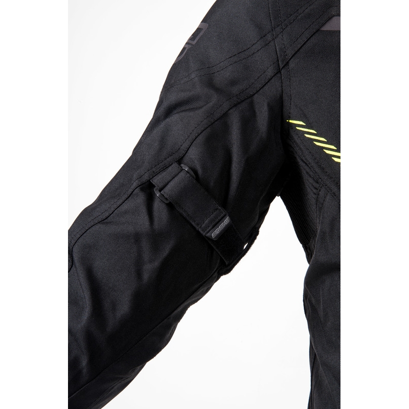 Ozone Delta IV motorcykeljakke sort-fluo gul